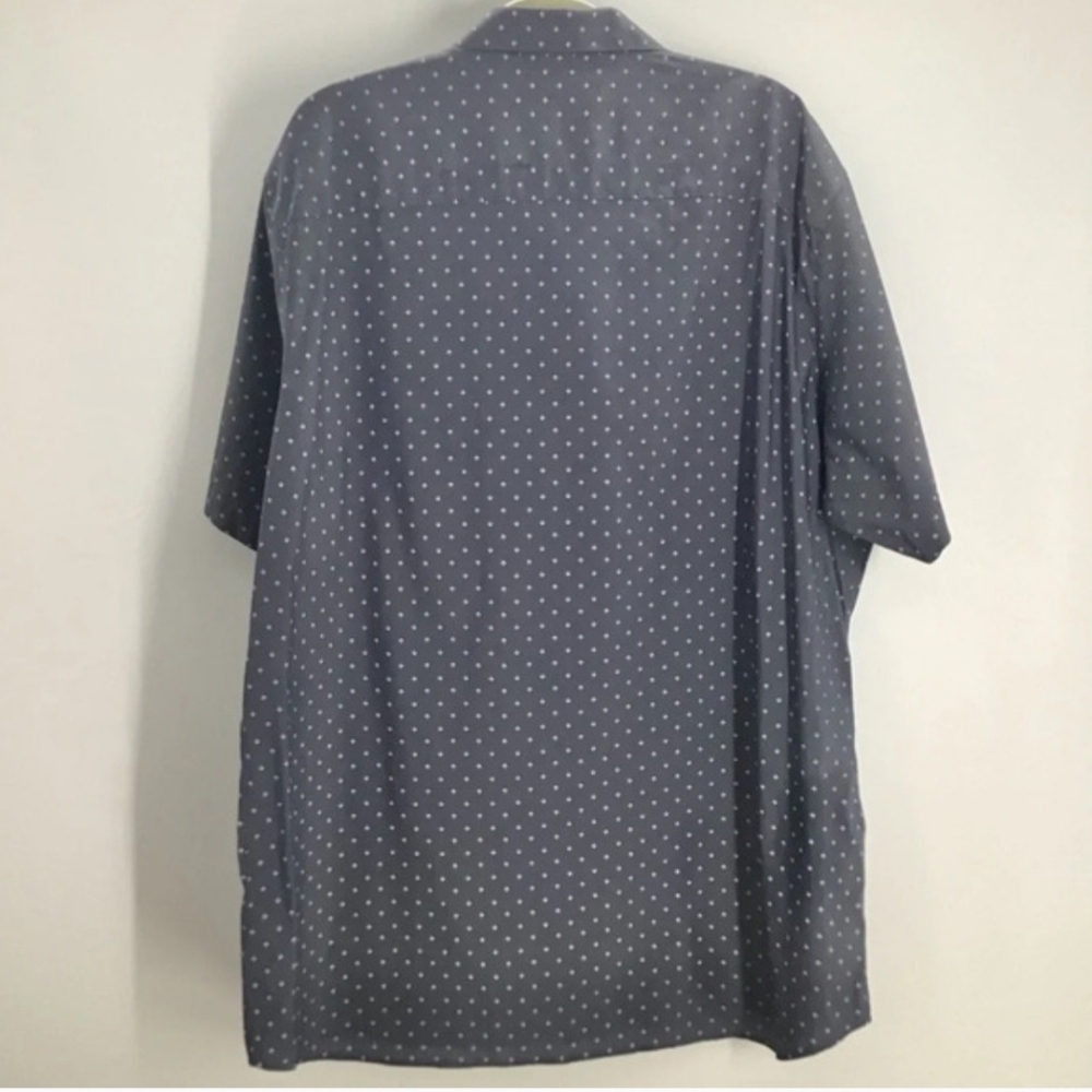 Travis Mathew’s Better Not Diamond Print Short Sleeve Button-Up Shirt Size XXXL